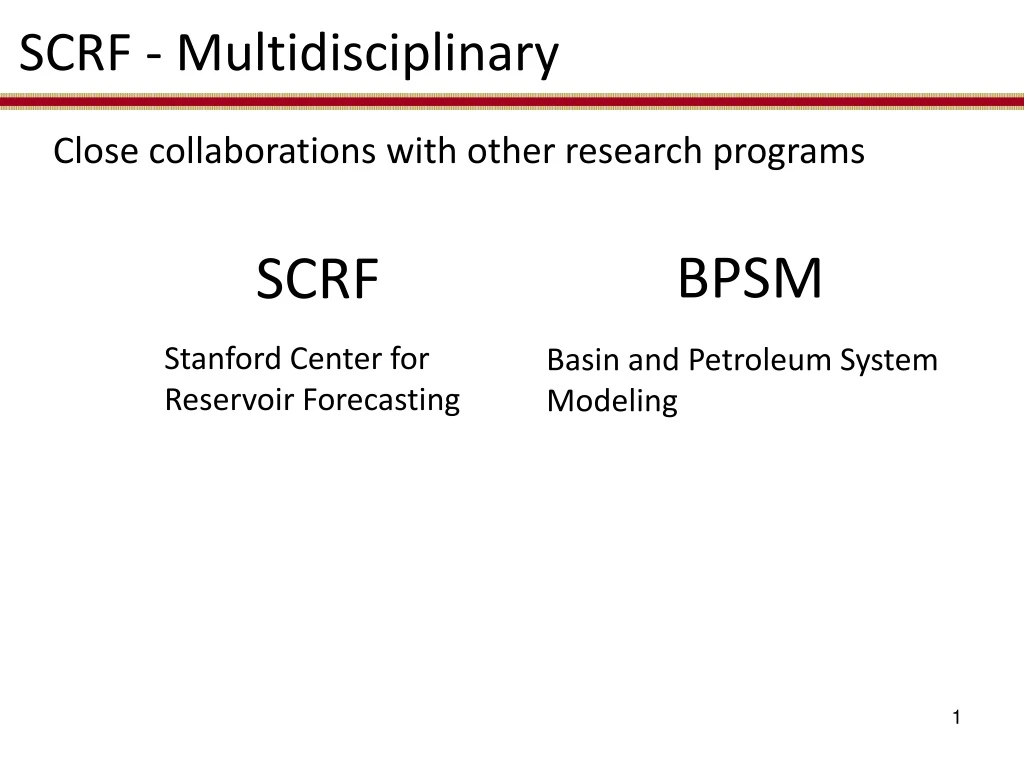 scrf multidisciplinary