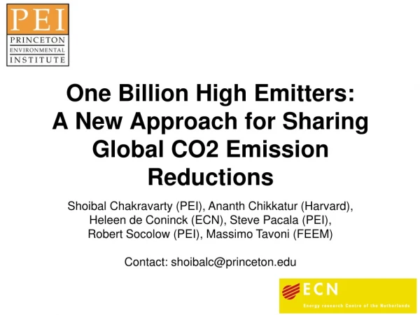 One Billion High Emitters: A New Approach for Sharing Global CO2 Emission Reductions