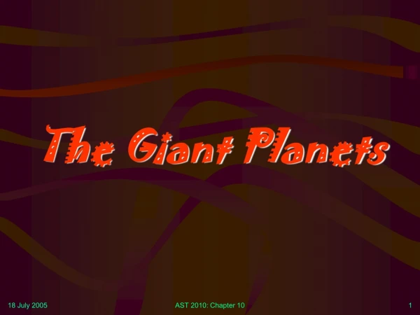 The Giant Planets