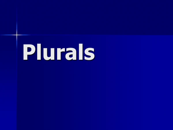 Plurals