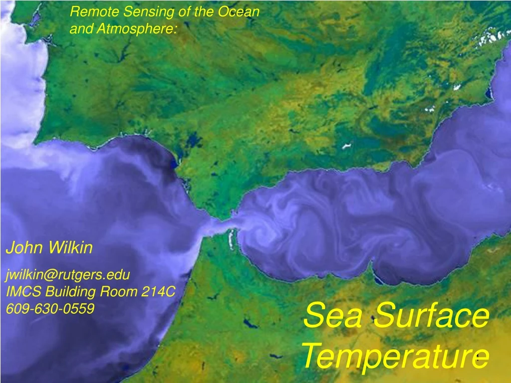 remote sensing of the ocean and atmosphere