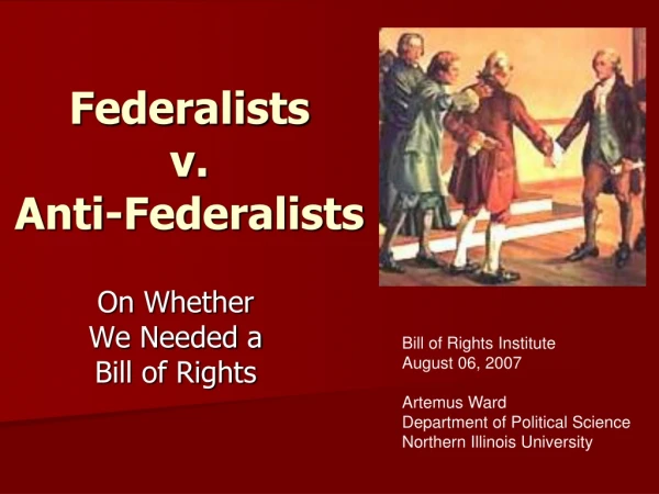 Federalists  v.  Anti-Federalists
