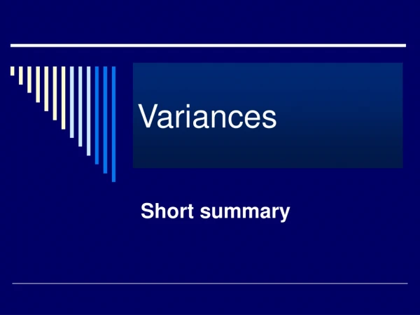 Variances