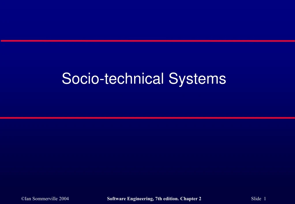 socio technical systems