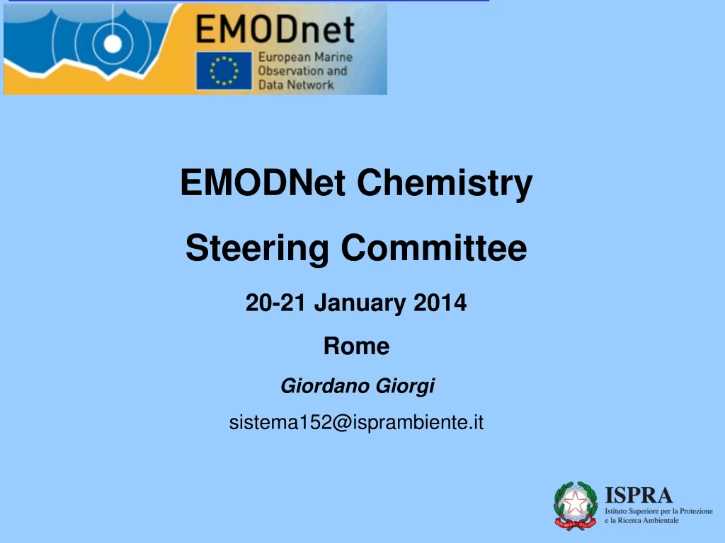 emodnet chemistry steering committee
