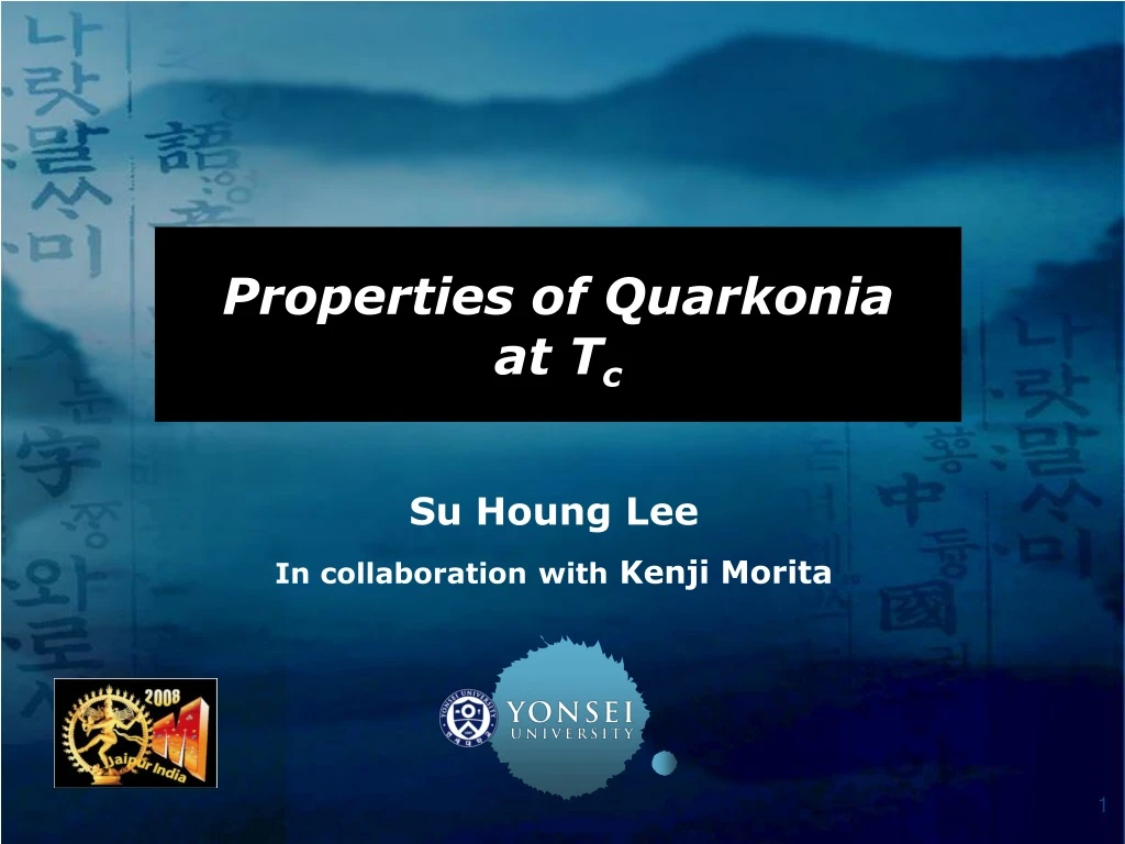 properties of quarkonia at t c