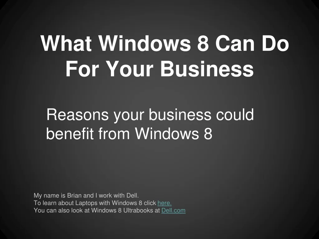 what windows 8 can do for your business