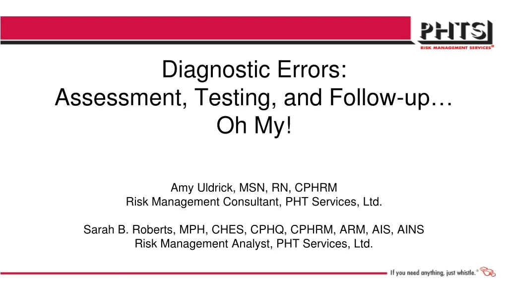 diagnostic errors assessment testing and follow up oh my