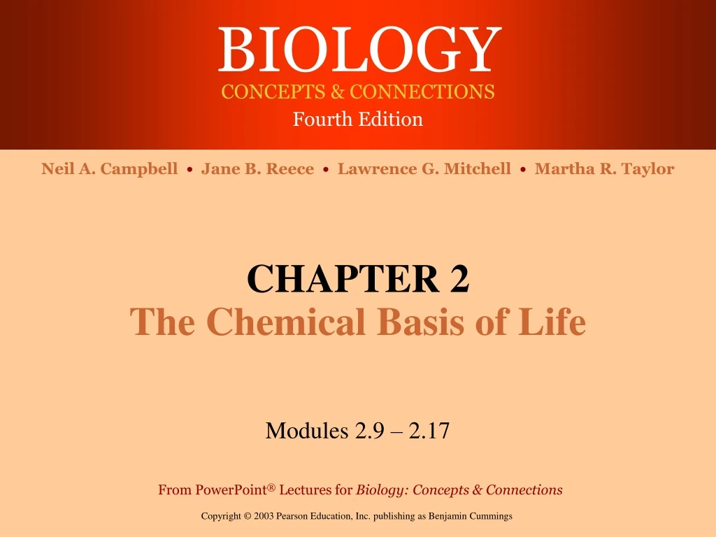 chapter 2 the chemical basis of life