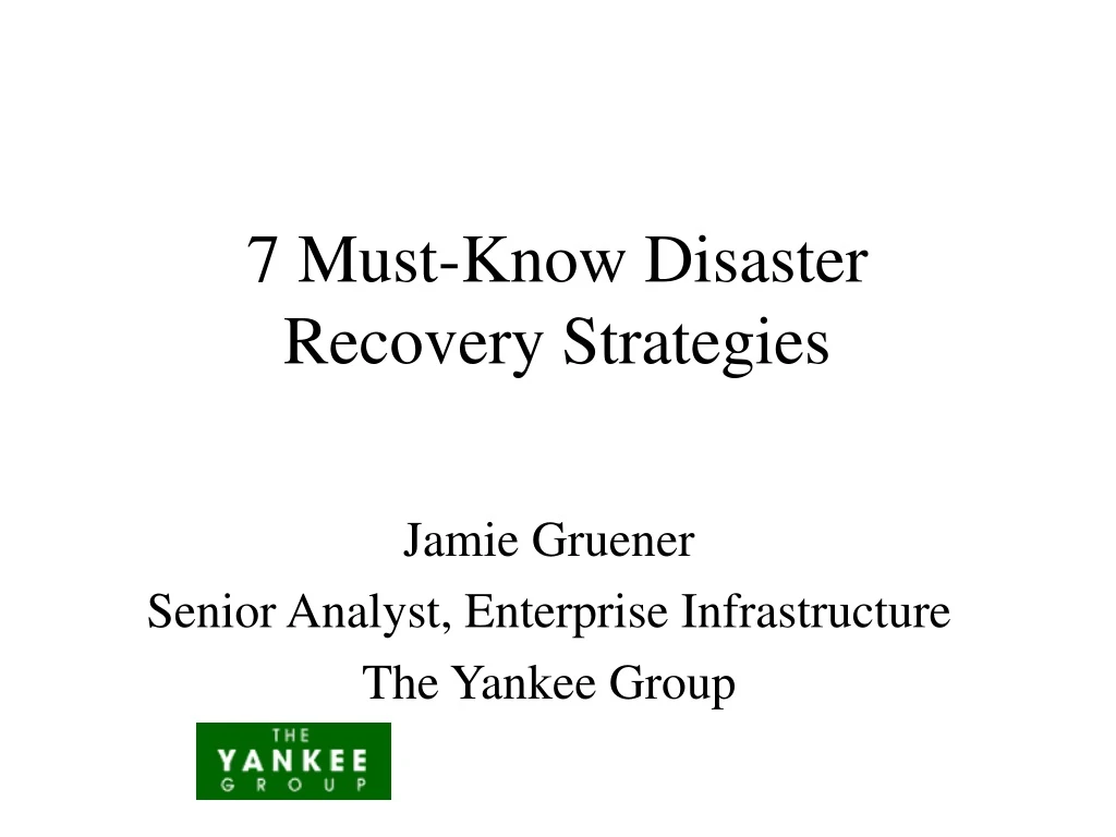 7 must know disaster recovery strategies