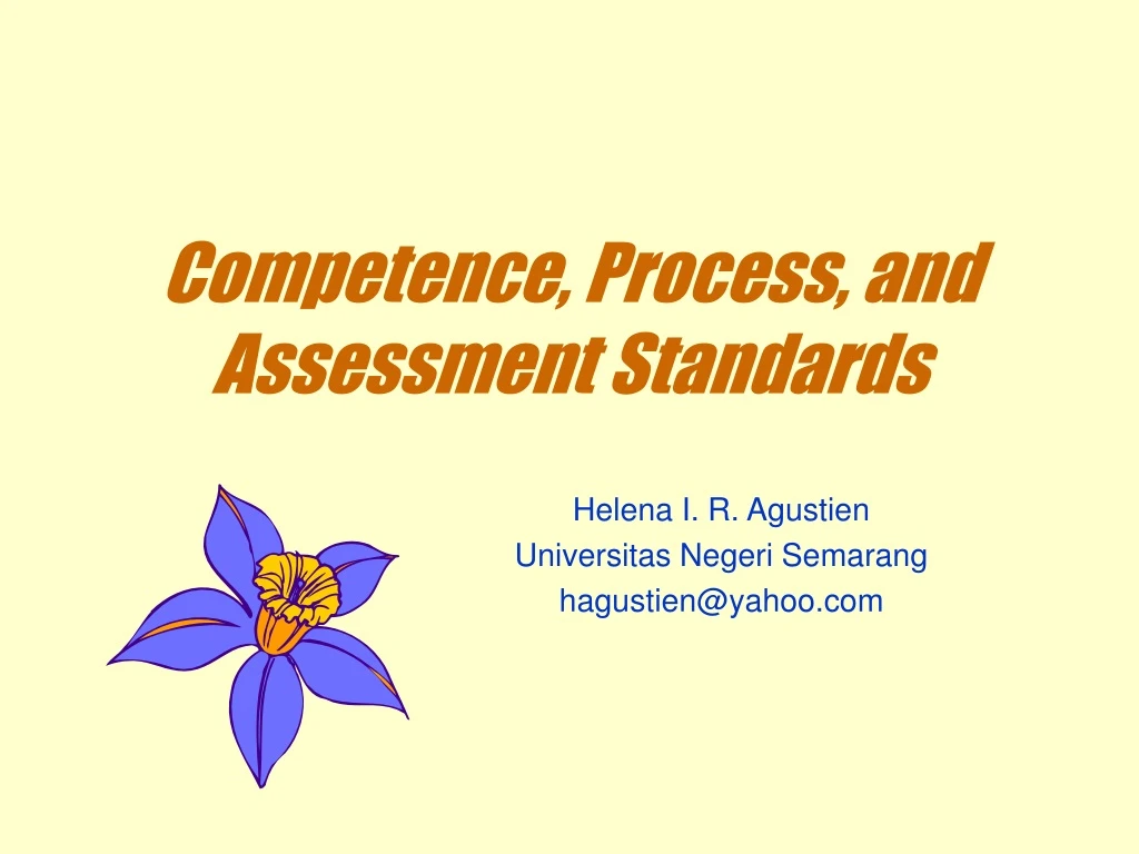 competence process and assessment standards