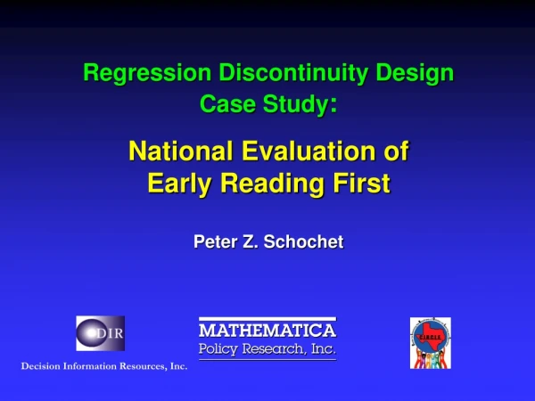 Regression Discontinuity Design Case Study : National Evaluation of  Early Reading First