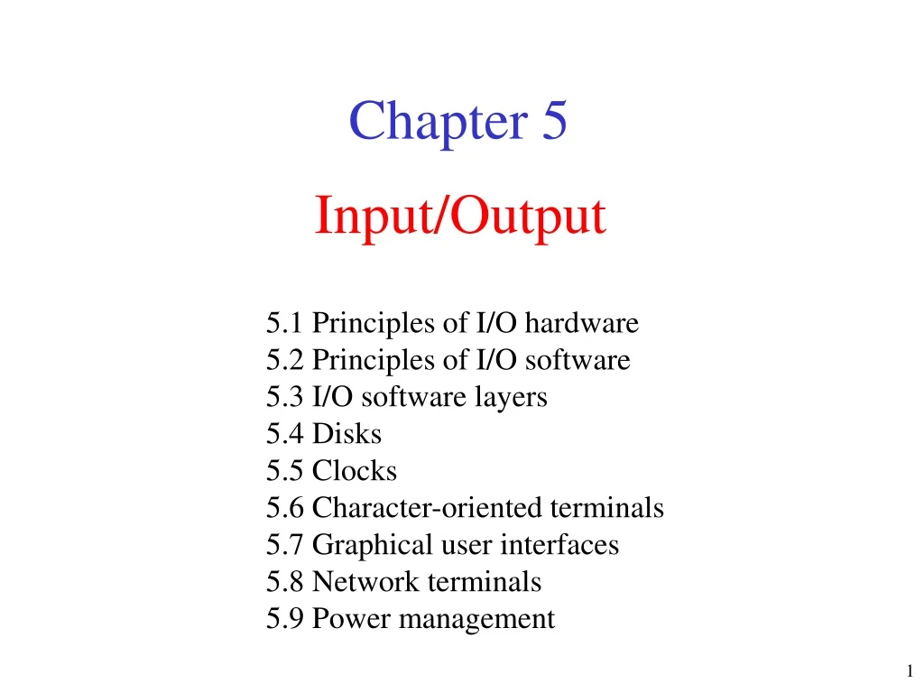 input output