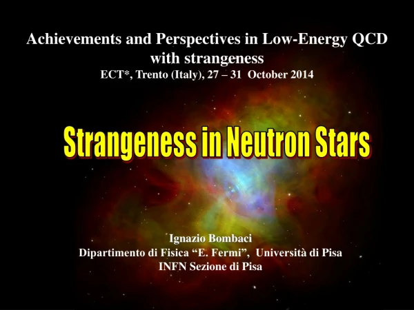 Strangeness in Neutron Stars
