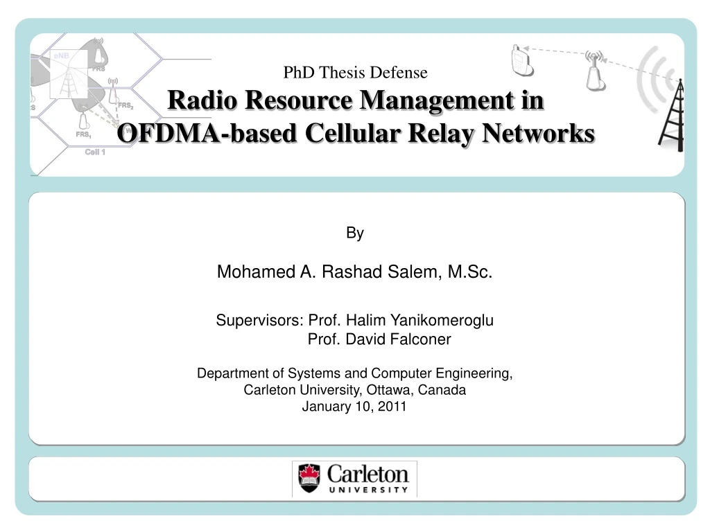 phd thesis defense radio resource management