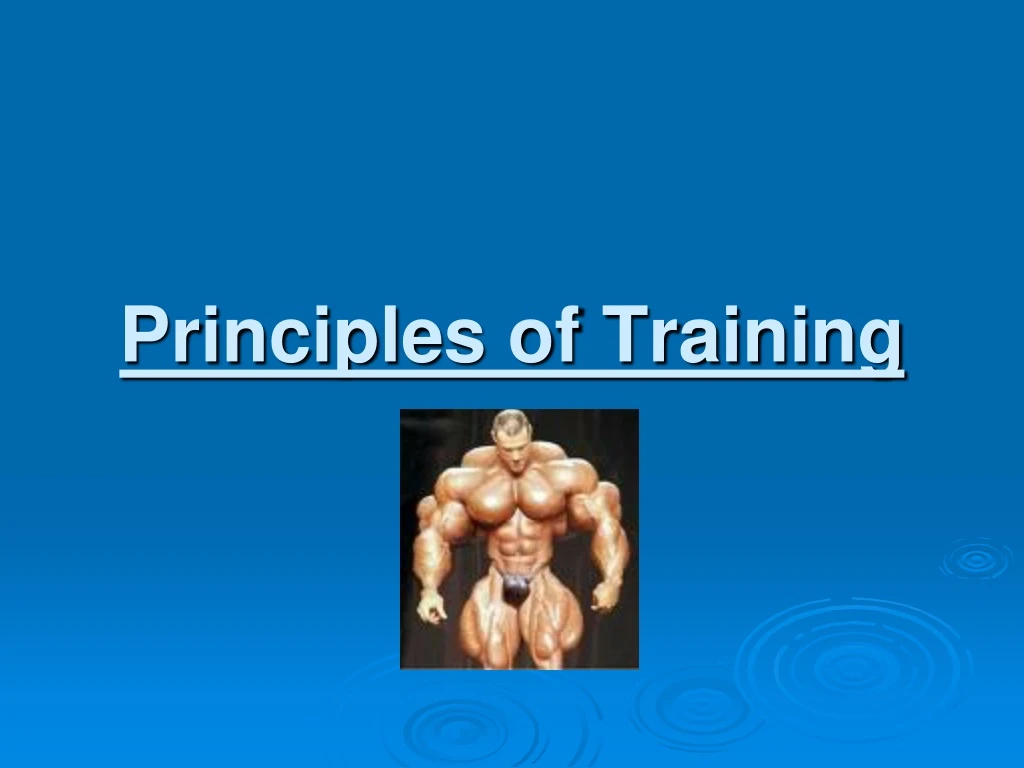 principles of training