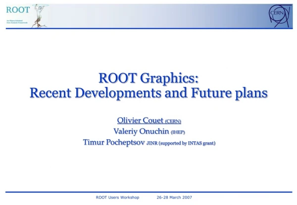 ROOT Graphics:  Recent Developments and Future plans