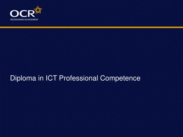 Diploma in ICT Professional Competence