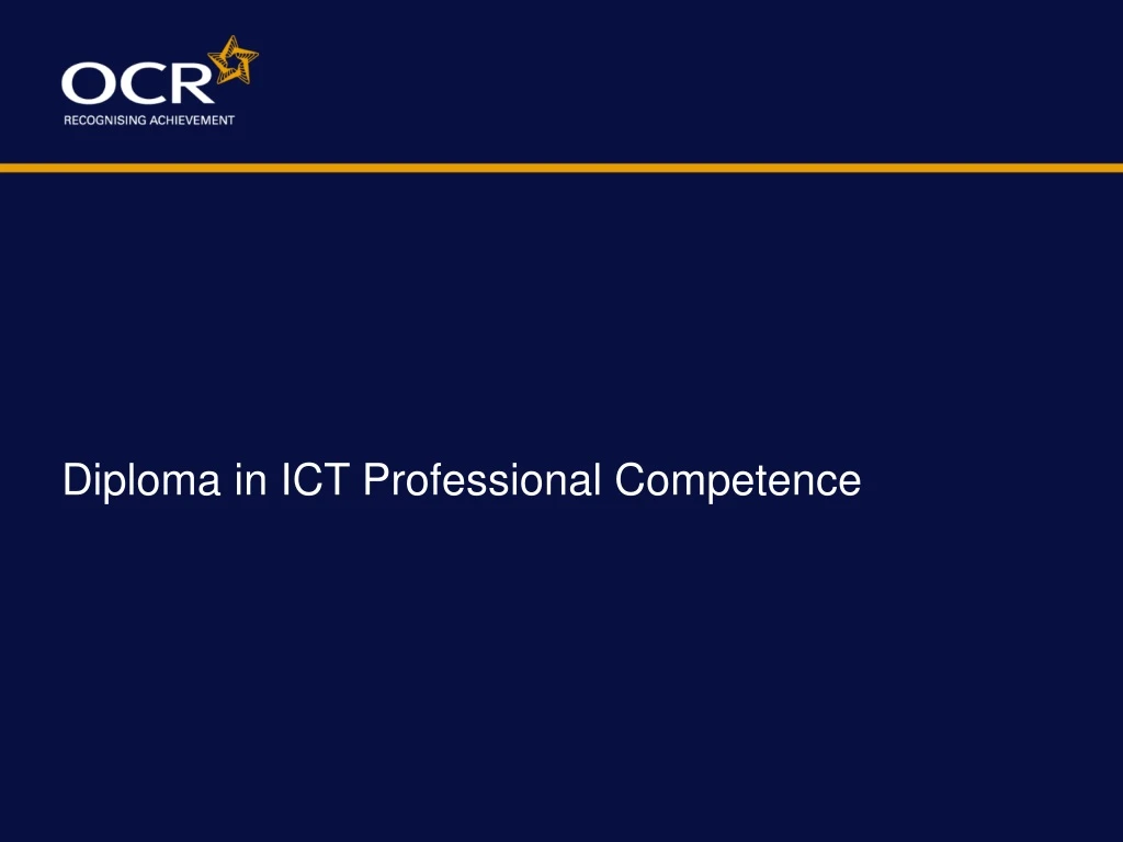 diploma in ict professional competence