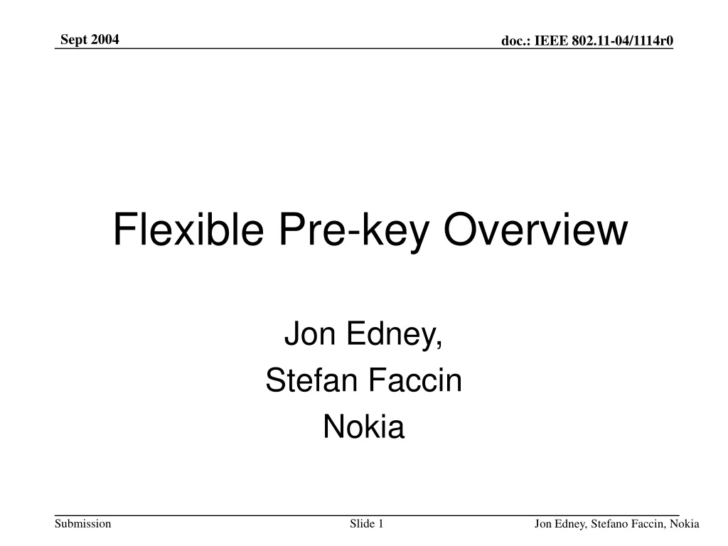 flexible pre key overview