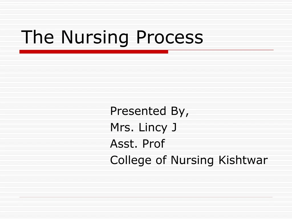 the nursing process