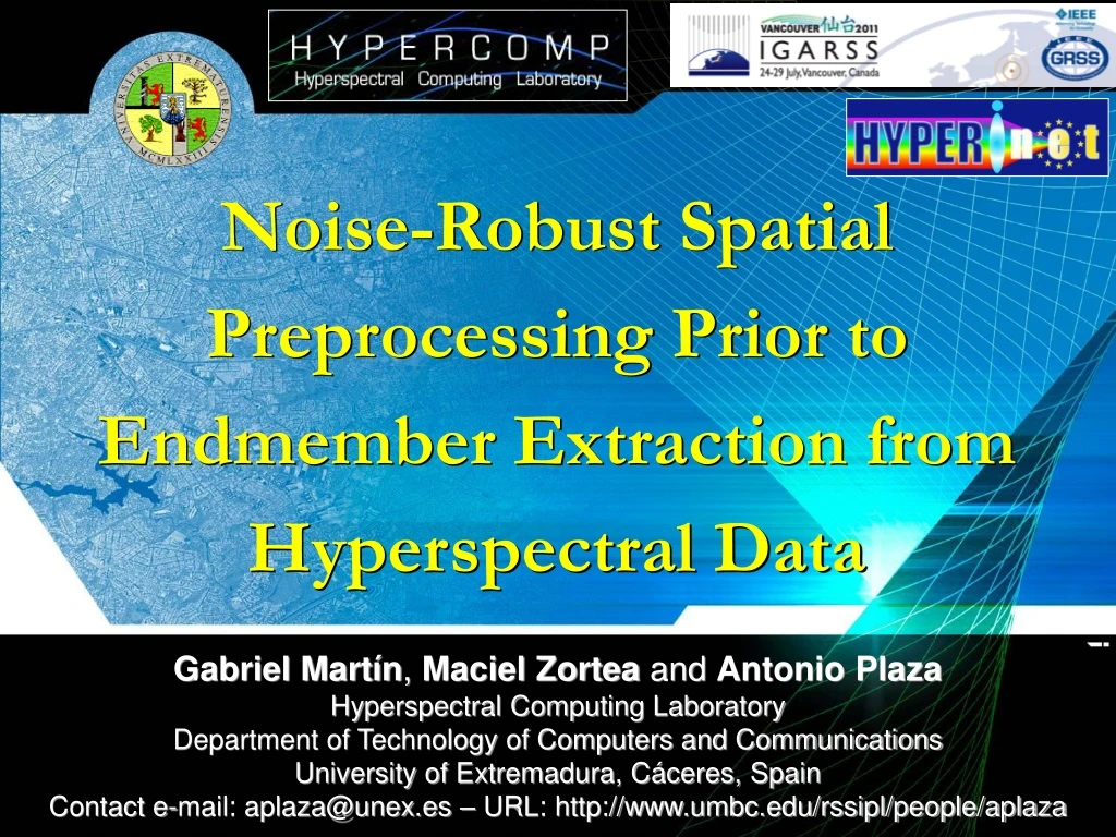 noise robust spatial preprocessing prior