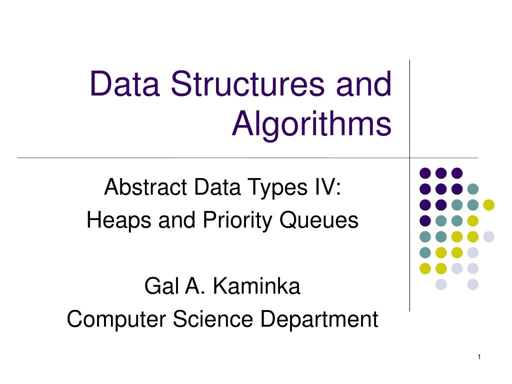 data structures and algorithms