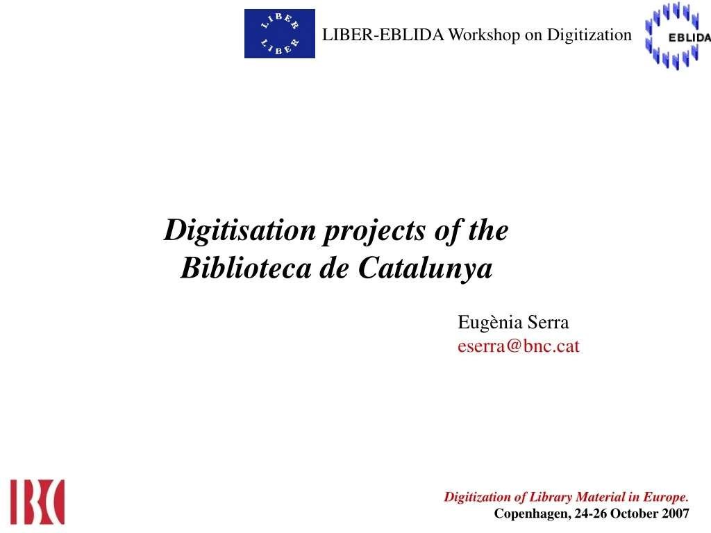 digitisation projects of the biblioteca