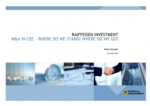 RAIFFEISEN INVESTMENT M&amp;A IN CEE – WHERE DO WE STAND? WHERE DO WE GO?