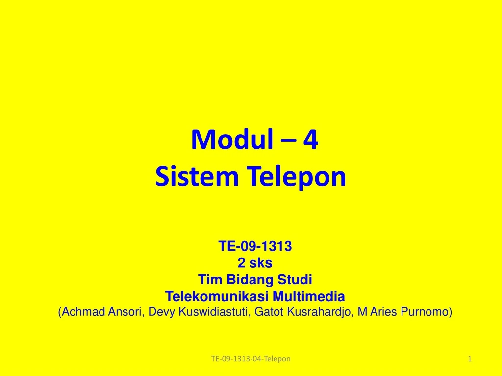 modul 4 sistem telepon