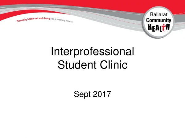 Interprofessional  Student Clinic