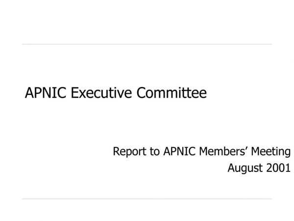APNIC Executive Committee