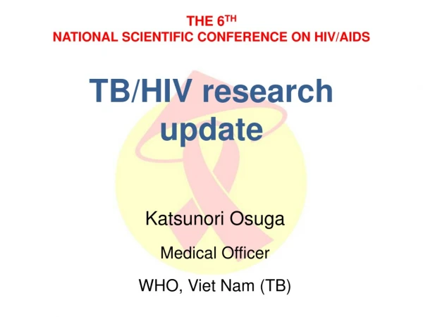 TB/HIV research update
