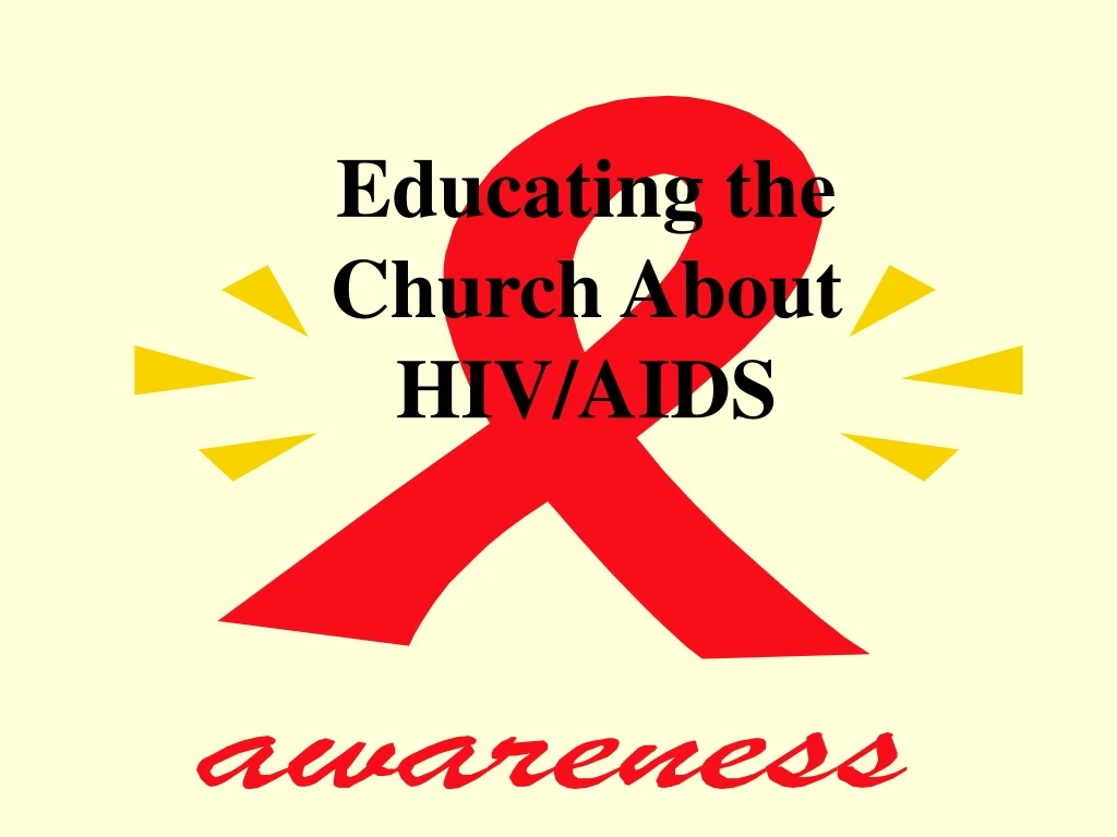 educating the church about hiv aids