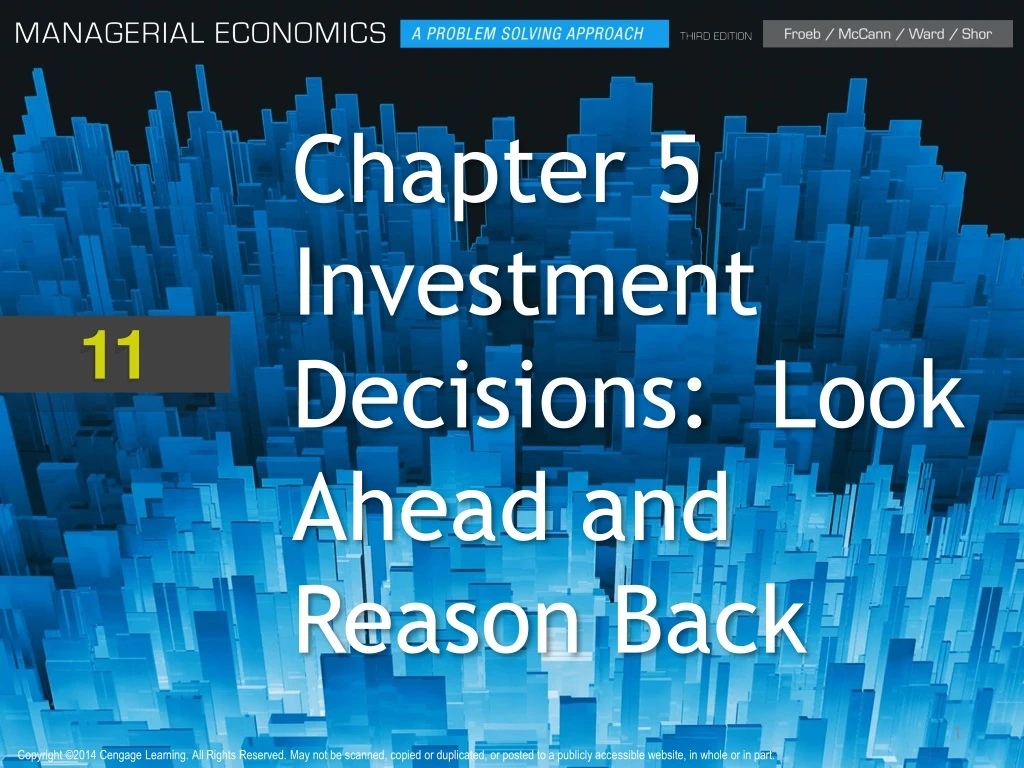 chapter 5 investment decisions look ahead and reason back