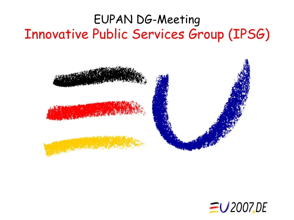 eupan dg meeting innovative public services group ipsg