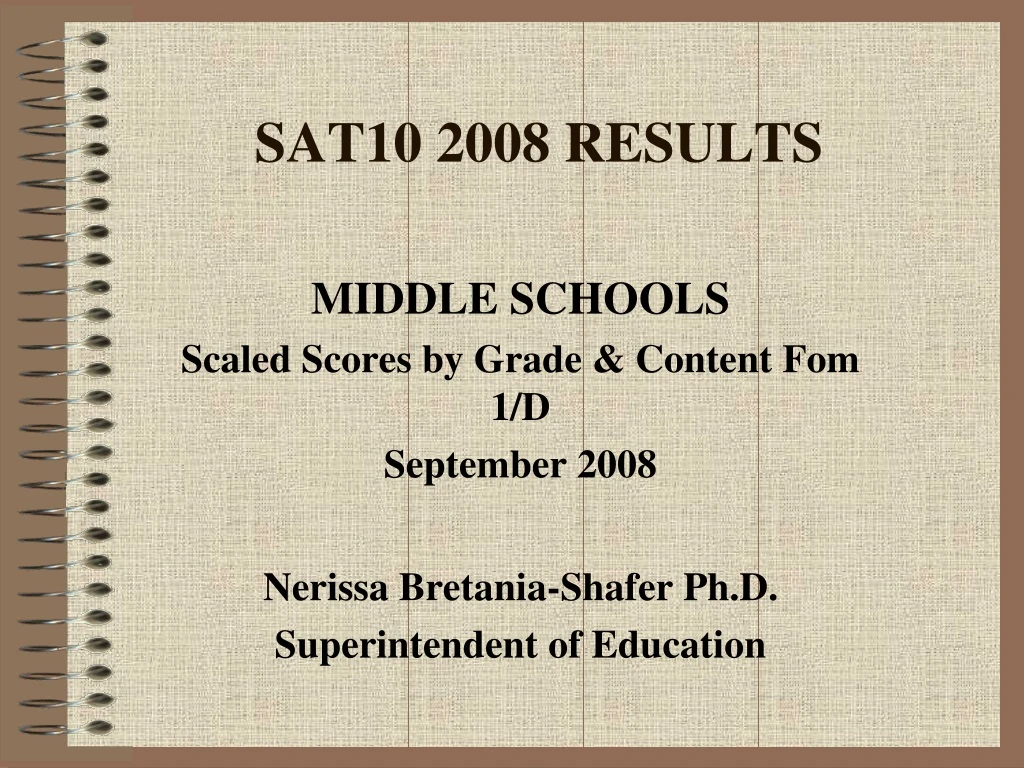 sat10 2008 results