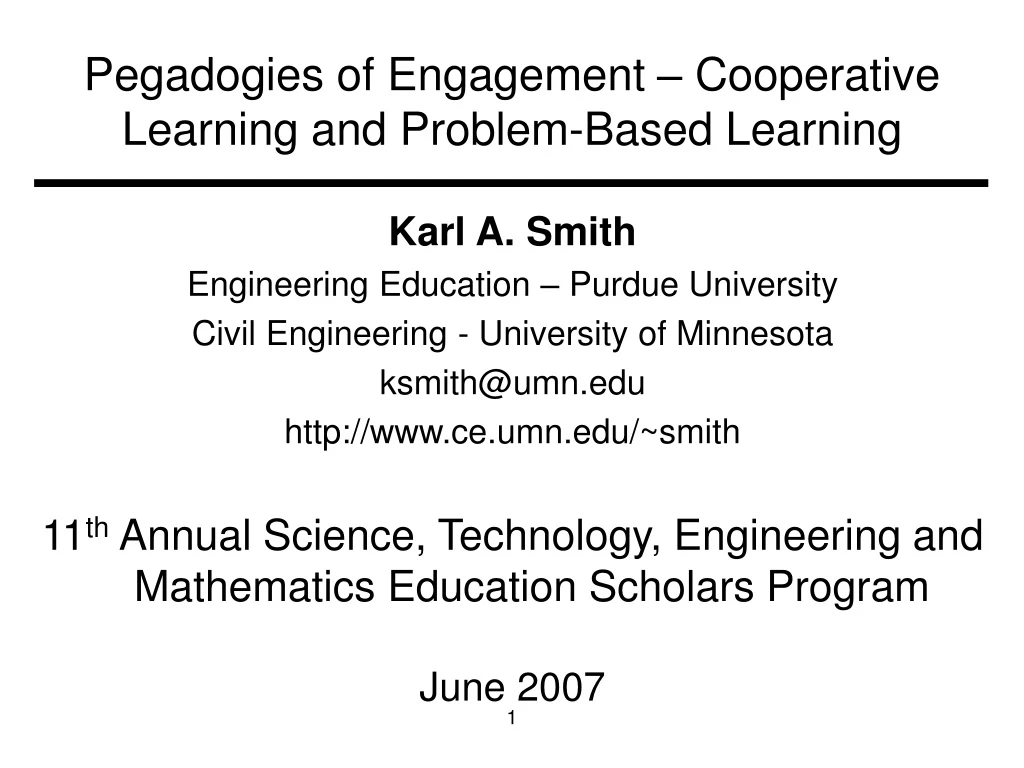 pegadogies of engagement cooperative learning and problem based learning
