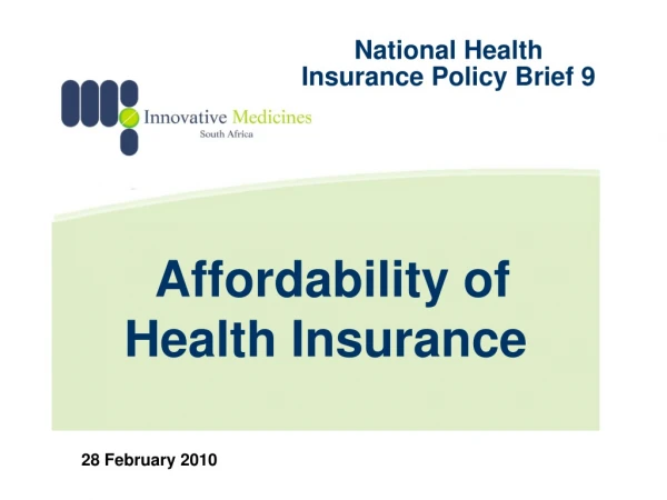 Affordability of  Health Insurance
