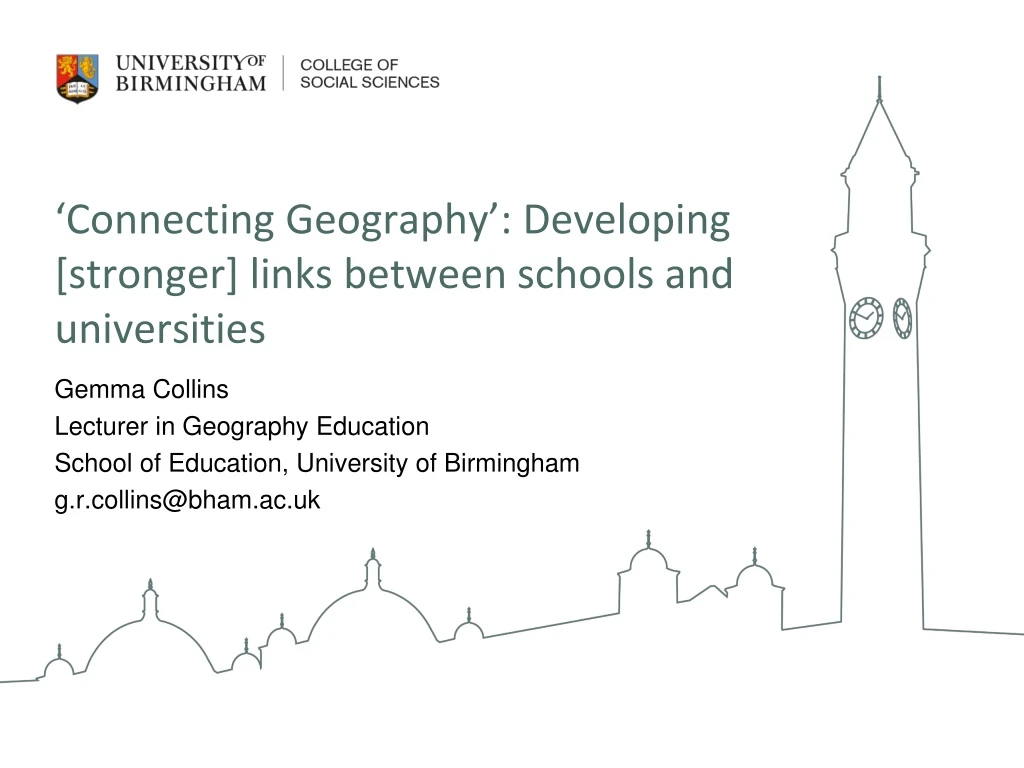 connecting geography developing stronger links between schools and universities