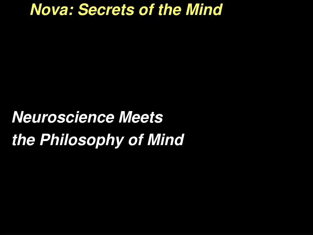 nova secrets of the mind