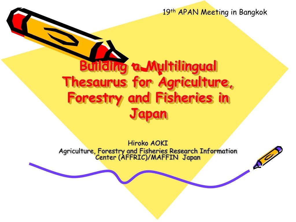 building a multilingual thesaurus for agriculture forestry and fisheries in japan