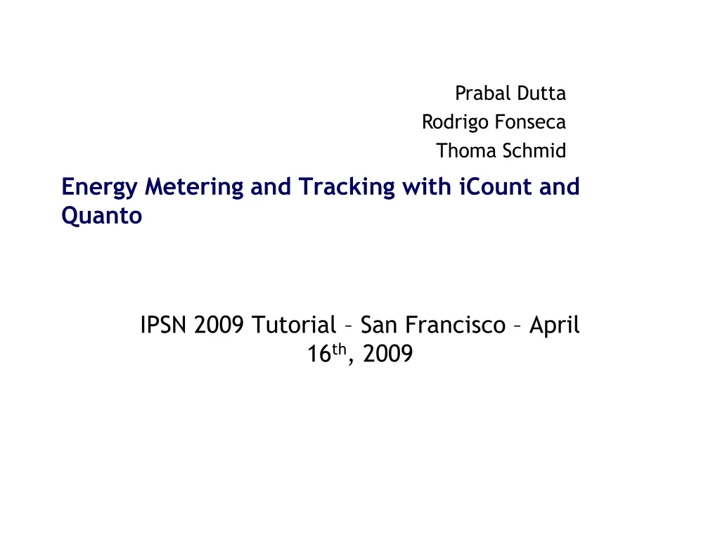 energy metering and tracking with icount and quanto