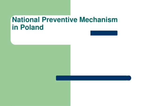 National Preventive Mechanism in Poland