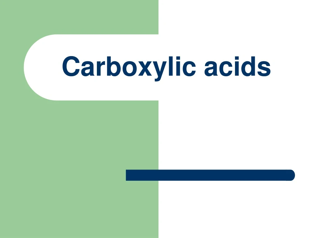 carboxylic acids