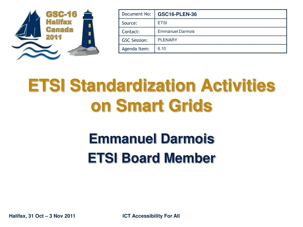 etsi standardization activities on smart grids