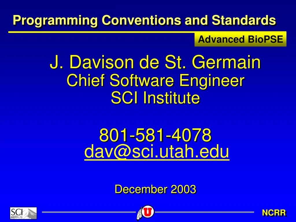 programming conventions and standards