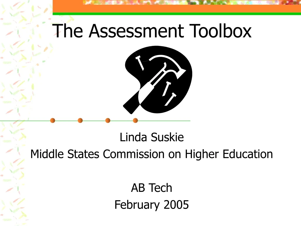 the assessment toolbox