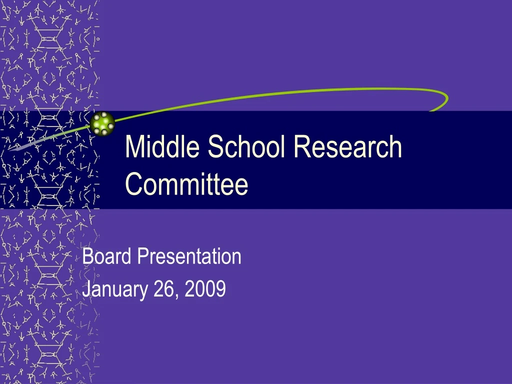 middle school research committee