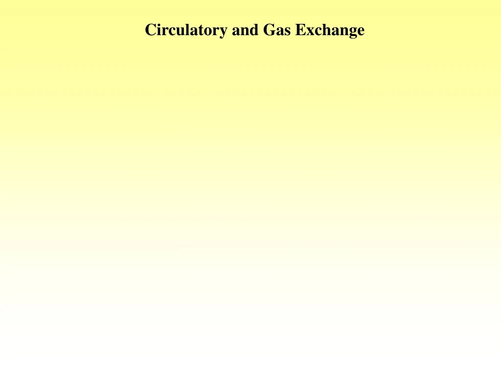 circulatory and gas exchange